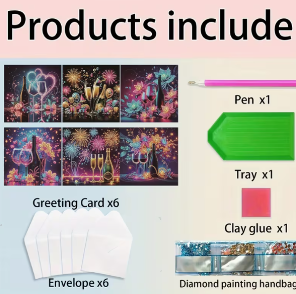 Diamond Painting Neujahrsgrüße Karten